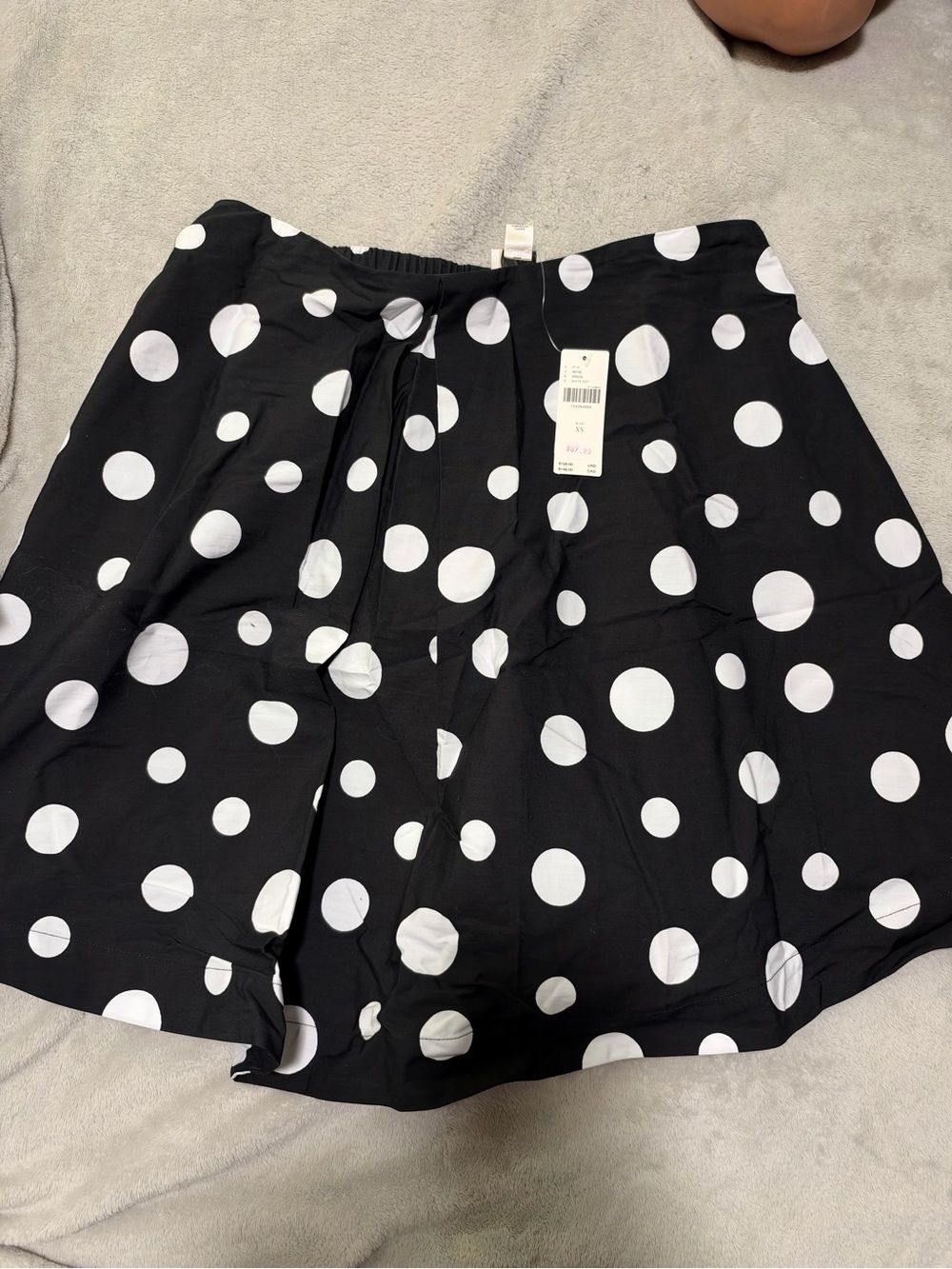 Black & White Polka Dot Skirt - Classic Fit - Picture 1 of 1